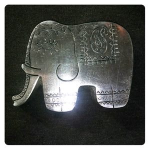 Elephant Decor Polished Aluminum